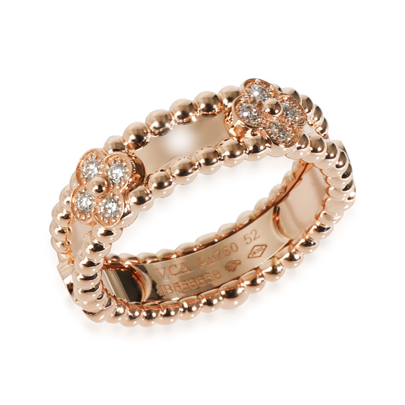 Van Cleef & Arpels Perlee Ring in 18k Rose Gold 0.31 CTW - Picture 2 of 4